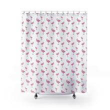 Flamingocrazy Shower Curtain (White)